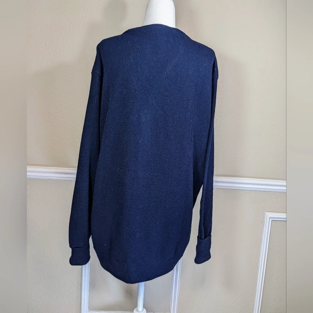 IZOD Navy Cardigan Button Down Sweater